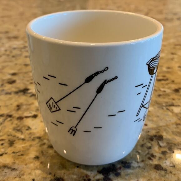 Set of 4‎ Kitschy vintage mugs Grilling BBQ Set Tea Cups ceramic - Picture 4 of 5